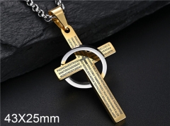 HY Wholesale Jewelry Stainless Steel Cross Pendant (not includ chain)-HY007P153