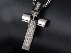 HY Wholesale Jewelry Stainless Steel Cross Pendant (not includ chain)-HY007P070