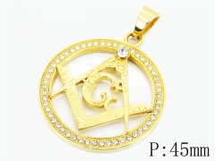 HY Wholesale Jewelry 316L Stainless Steel Pendant-HY13P1170HJG