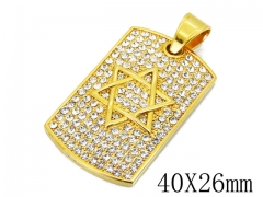 HY Wholesale Jewelry 316L Stainless Steel Pendant-HY13P1163HKX
