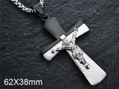 HY Wholesale Jewelry Stainless Steel Cross Pendant (not includ chain)-HY007P334