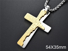 HY Wholesale Jewelry Stainless Steel Cross Pendant (not includ chain)-HY007P130