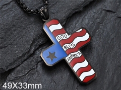 HY Wholesale Jewelry Stainless Steel Cross Pendant (not includ chain)-HY007P369