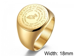 HY Wholesale 316L Stainless Steel Religion Rings-HY007R089