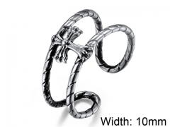 HY Wholesale 316L Stainless Steel Open Rings-HY007R176
