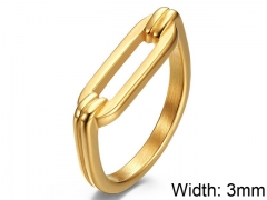 HY Wholesale 316L Stainless Steel Hollow Rings-HY007R266