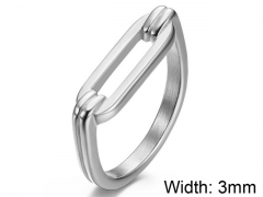 HY Wholesale 316L Stainless Steel Hollow Rings-HY007R265