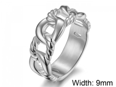 HY Wholesale 316L Stainless Steel Hollow Rings-HY007R180