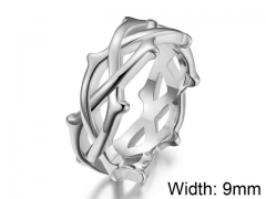HY Wholesale 316L Stainless Steel Hollow Rings-HY007R275