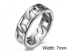 HY Wholesale 316L Stainless Steel Hollow Rings-HY007R331