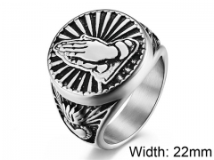 HY Wholesale 316L Stainless Steel Religion Rings-HY007R249