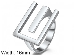 HY Wholesale 316L Stainless Steel Open Rings-HY007R202