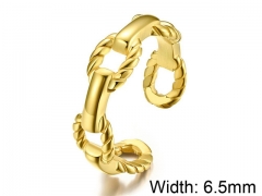 HY Wholesale 316L Stainless Steel Open Rings-HY007R281