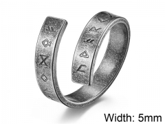 HY Wholesale 316L Stainless Steel Open Rings-HY007R252