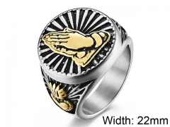HY Wholesale 316L Stainless Steel Religion Rings-HY007R247