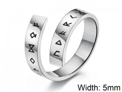 HY Wholesale 316L Stainless Steel Open Rings-HY007R253
