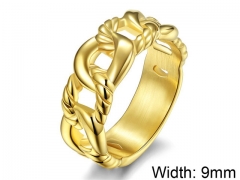 HY Wholesale 316L Stainless Steel Hollow Rings-HY007R179