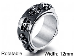 HY Wholesale 316L Stainless Steel Skull Rings-HY007R357
