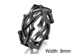 HY Wholesale 316L Stainless Steel Hollow Rings-HY007R277