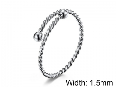 HY Wholesale 316L Stainless Steel Open Rings-HY007R159