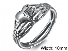 HY Wholesale 316L Stainless Steel Skull Rings-HY007R226