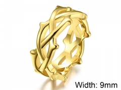 HY Wholesale 316L Stainless Steel Hollow Rings-HY007R276