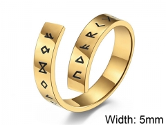 HY Wholesale 316L Stainless Steel Open Rings-HY007R251