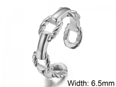 HY Wholesale 316L Stainless Steel Open Rings-HY007R280