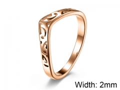 HY Wholesale 316L Stainless Steel Hollow Rings-HY007R175