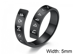 HY Wholesale 316L Stainless Steel Open Rings-HY007R250