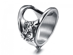HY Wholesale 316L Stainless Steel Hollow Rings-HY007R310