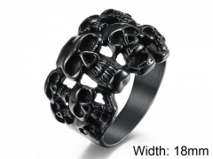 HY Wholesale 316L Stainless Steel Skull Rings-HY007R047