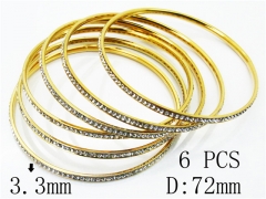 HY Wholesale Stainless Steel 316L Bangle (Merger)-HY58B0538IHD
