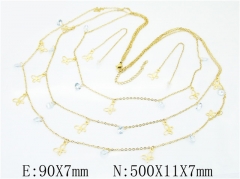 HY Wholesale 316L Stainless Steel Fashion jewelry Set-HY59S1812IHE