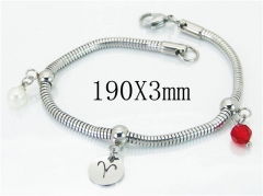 HY Wholesale 316L Stainless Steel Charm Bracelets-HY62B0412MLD