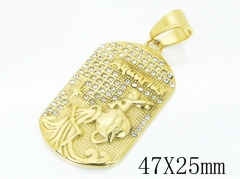 HY Wholesale Jewelry 316L Stainless Steel CZ Pendant-HY15P0502HME