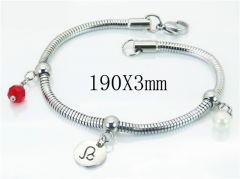HY Wholesale 316L Stainless Steel Charm Bracelets-HY62B0404MLE