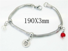 HY Wholesale 316L Stainless Steel Charm Bracelets-HY62B0402MLZ