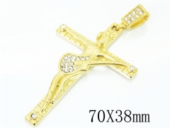 HY Wholesale Jewelry 316L Stainless Steel Cross Pendant-HY15P0499HMR