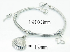 HY Wholesale 316L Stainless Steel Charm Bracelets-HY62B0417OR