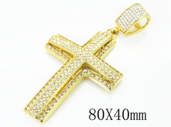 HY Wholesale Jewelry 316L Stainless Steel Cross Pendant-HY15P0500HPD