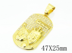HY Wholesale Jewelry 316L Stainless Steel CZ Pendant-HY15P0503HMR