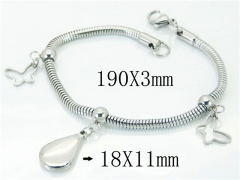 HY Wholesale 316L Stainless Steel Charm Bracelets-HY62B0416OT