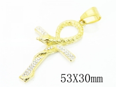 HY Wholesale Jewelry 316L Stainless Steel Cross Pendant-HY15P0498HNR
