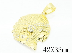 HY Wholesale Jewelry 316L Stainless Steel CZ Pendant-HY15P0490HKV