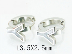 HY Stainless Steel 316L Huggie Hoop Earrings-HY60E0409JS