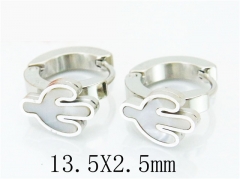 HY Stainless Steel 316L Huggie Hoop Earrings-HY60E0414JR