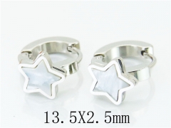 HY Stainless Steel 316L Huggie Hoop Earrings-HY60E0411JU