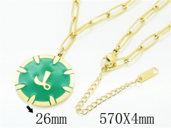 HY Wholesale Fashion Jewelry Stainless Steel 316L Jewelry Necklaces-HY80N0333OL