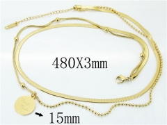 HY Wholesale Fashion Jewelry Stainless Steel 316L Jewelry Necklaces-HY80N0332HHE